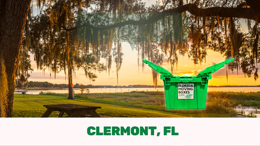 Going Green Clermont Florida Reusable Moving Storage Boxes. Recycle reuse eco-friendly environment friendly sustainability Lake County Minneola Montverde Winter Garden Florida