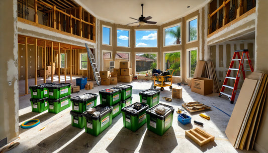 home remodeling project storage solutions boxes bins crates Orlando Florida